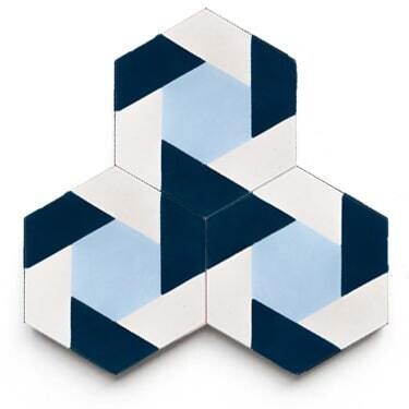 Zementfliese No. MFC12 Blau