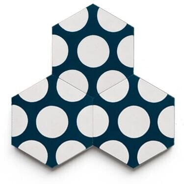 Zementfliese No. MFC15 Blau