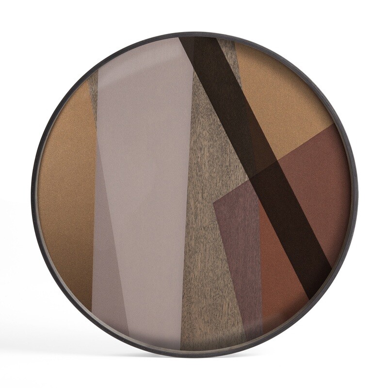 Ethnicraft - Tablett Angle Pinot - Glas, rund, 61cm