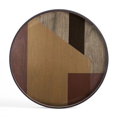 Tablett Angle Bronze - Glas, rund, 92cm Tablett Angle Bronze - Glas, rund, 92cm