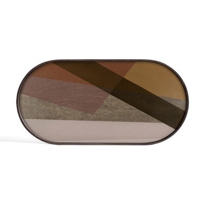 Ethnicraft - Tablett Angle Pinot - Glas, oval, M