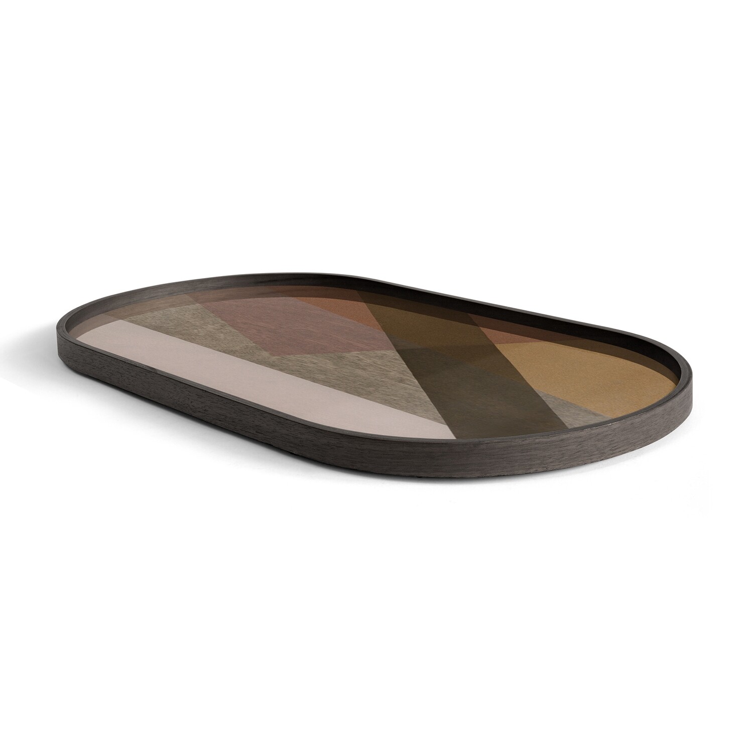 Ethnicraft - Tablett Angle Pinot - Glas, oval, M