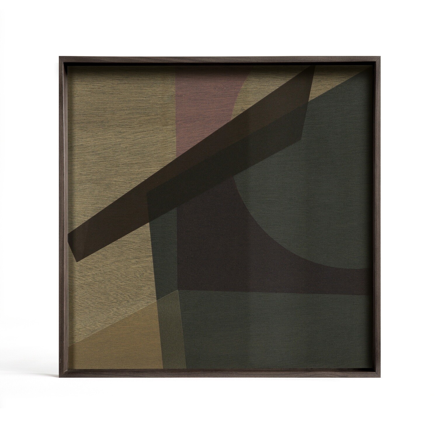 Ethnicraft - Tablett Angle Slate - Glas, quadratisch, 51cm