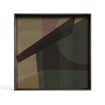 Ethnicraft - Tablett Angle Slate - Glas, quadratisch, 51cm