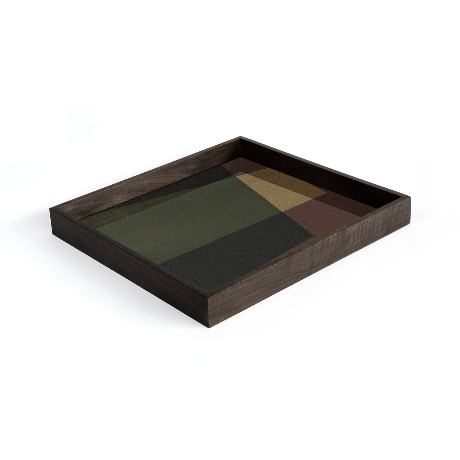 Ethnicraft - Tablett Angle Slate - Glas, quadratisch, 38cm