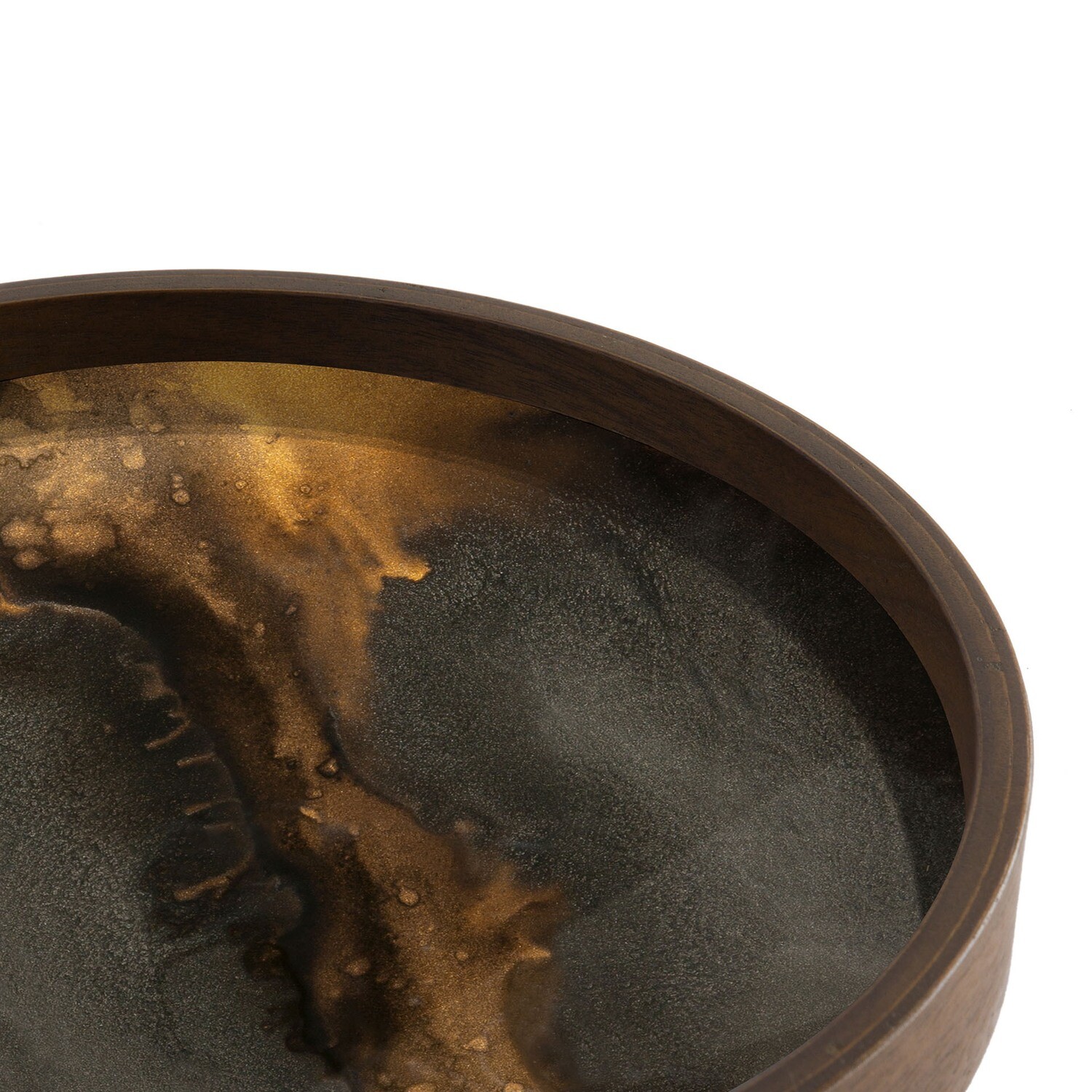 Ethnicraft - Valet Tray Organic Bronze - Glas, rund, L