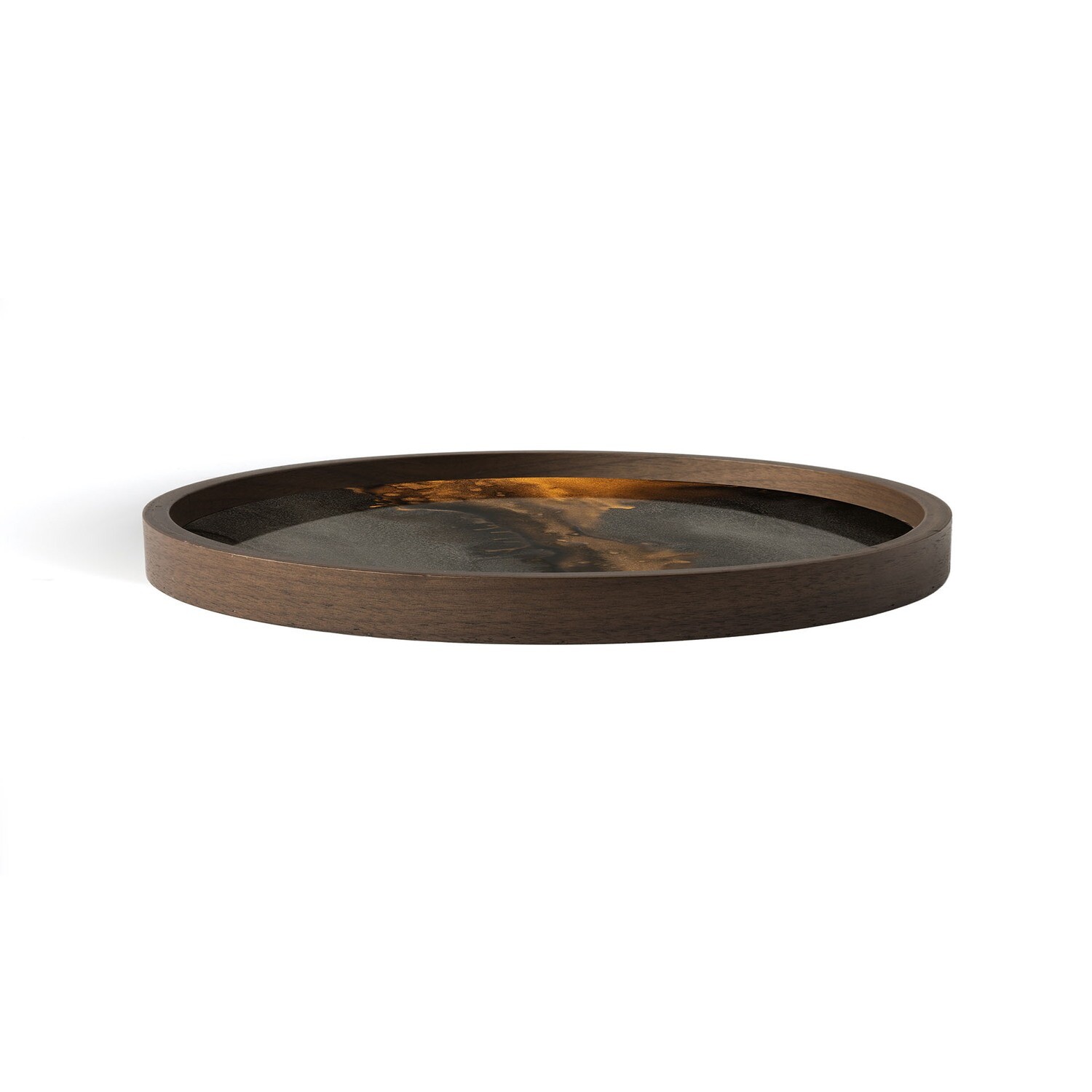 Ethnicraft - Valet Tray Organic Bronze - Glas, rund, L