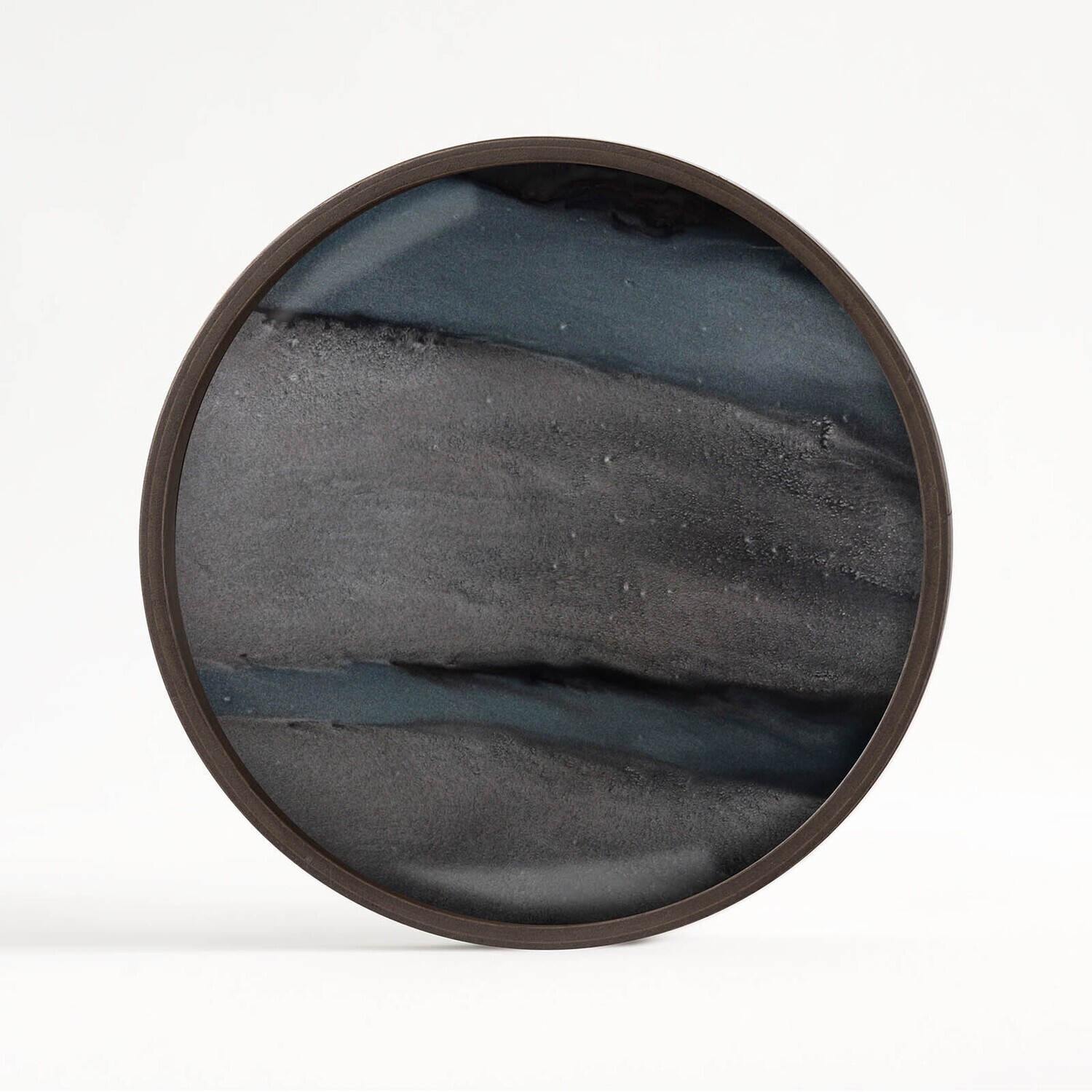 Ethnicraft - Valet Tray Organic Graphite - Glas, rund, L