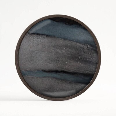 Valet Tray Organic Graphite - Glas, rund, L Valet Tray Organic Graphite - Glas, rund, L