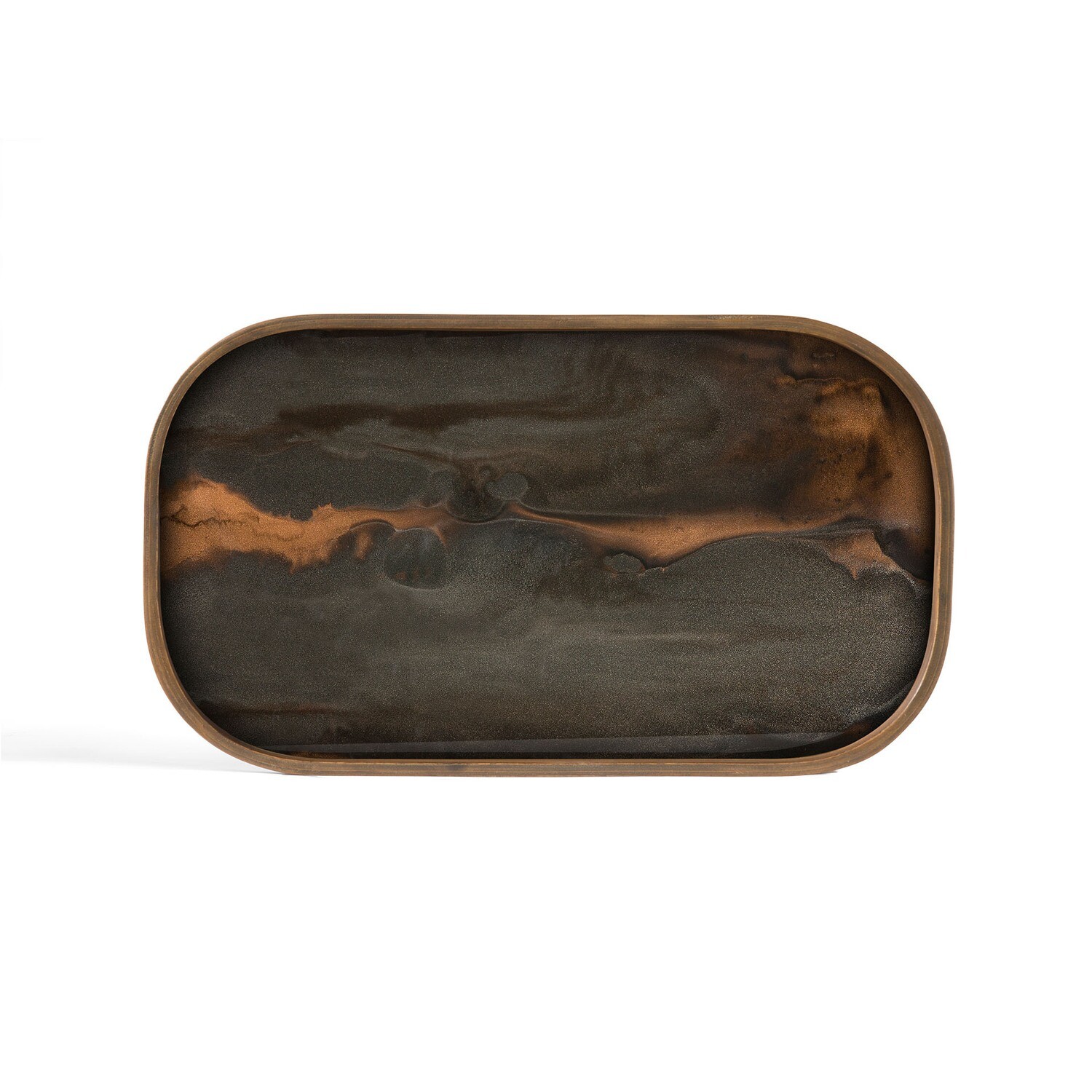 Ethnicraft - Valet Tray Organic Bronze - Glas, rechteckig, L