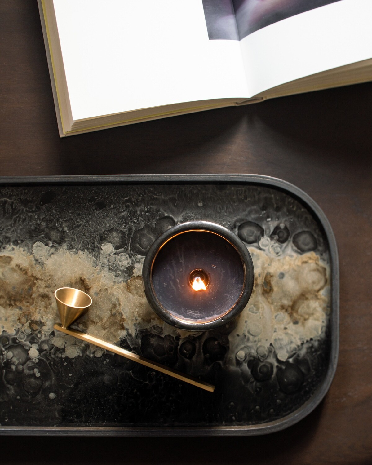 Ethnicraft - Valet Tray Organic Black - Glas, rechteckig, L