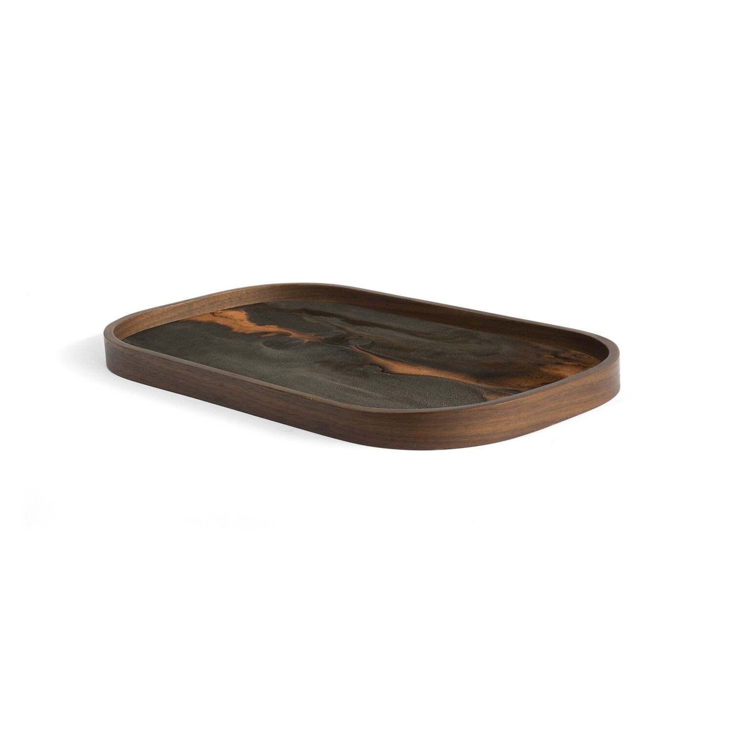 Ethnicraft - Valet Tray Organic Bronze - Glas, rechteckig, L
