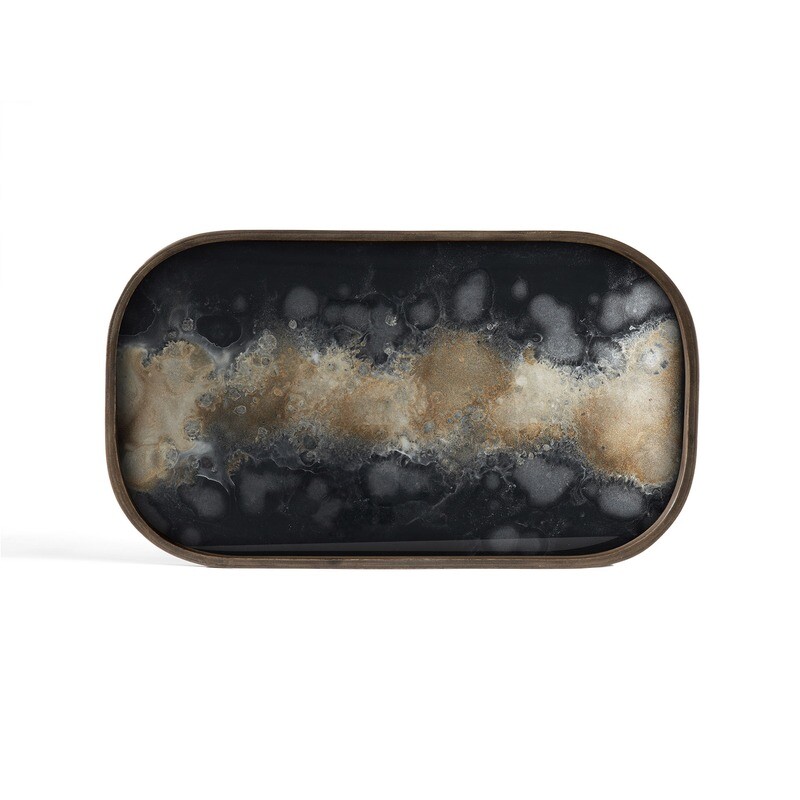 Ethnicraft - Valet Tray Organic Black - Glas, rechteckig, L
