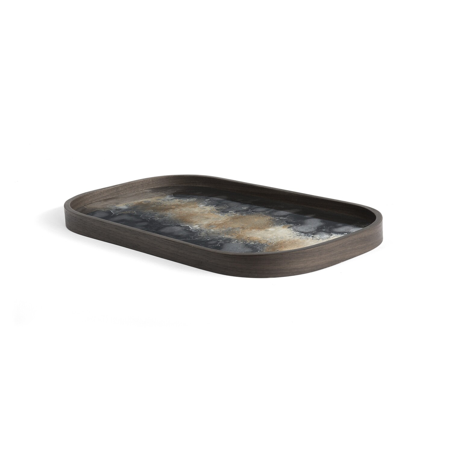 Ethnicraft - Valet Tray Organic Black - Glas, rechteckig, L