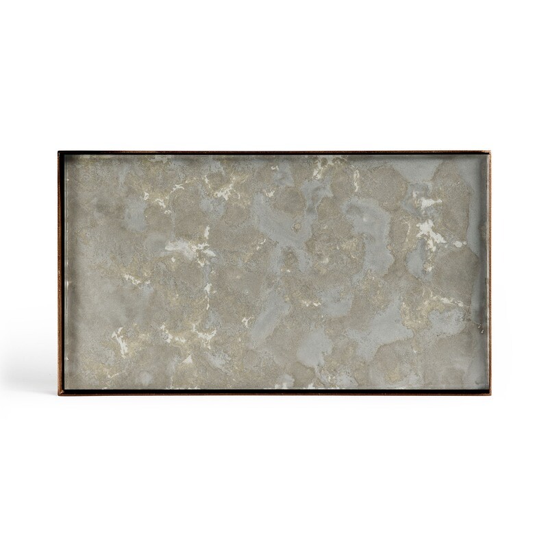 Ethnicraft - Valet Tray Organic Fossil - Glas, rechteckig, M