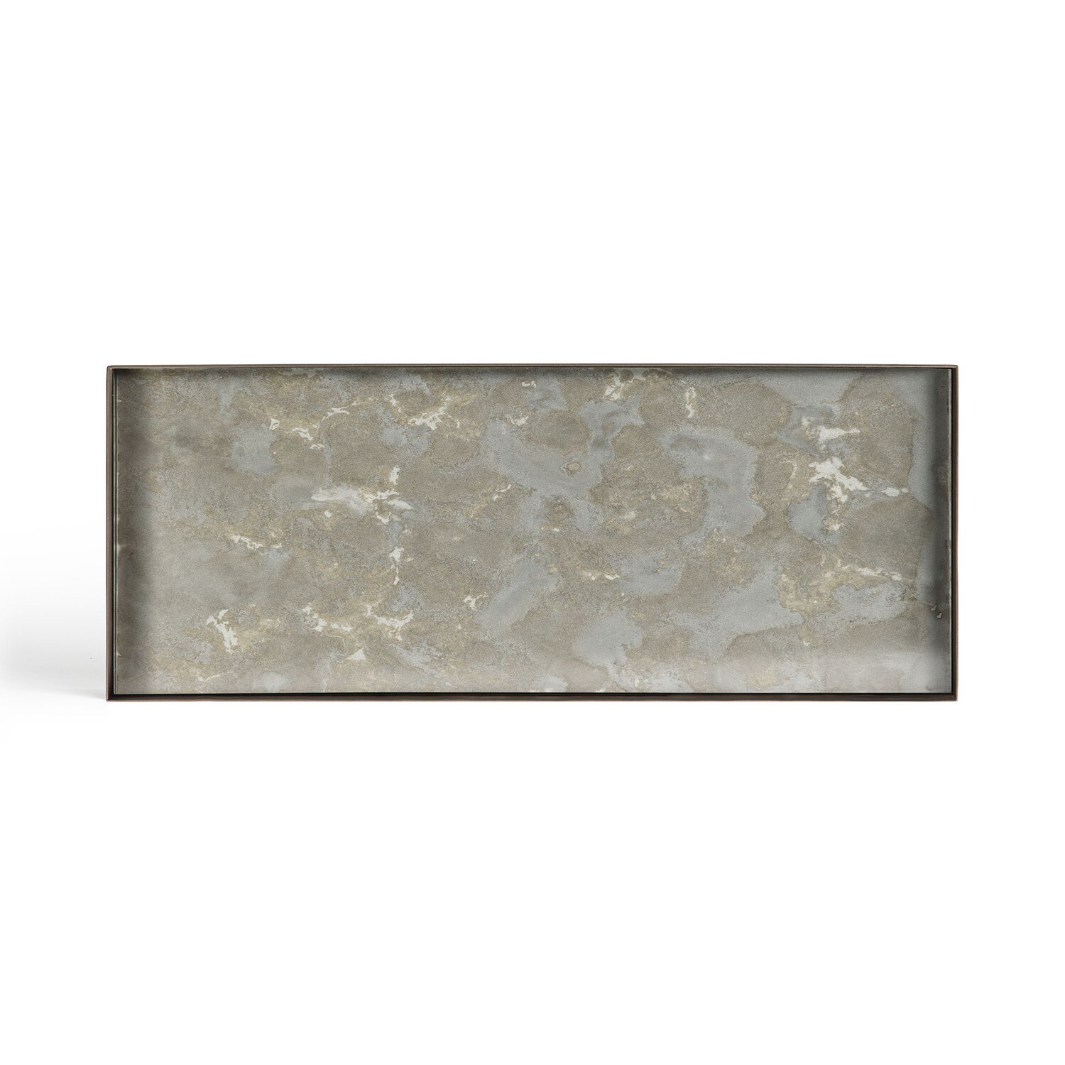 Ethnicraft - Valet Tray Organic Fossil - Glas, rechteckig, L