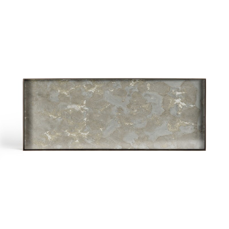 Ethnicraft - Valet Tray Organic Fossil - Glas, rechteckig, L
