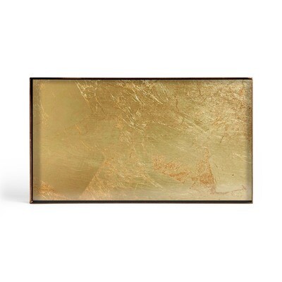 Valet Tray Organic Gold Leaf - Glas, rechteckig, M Valet Tray Organic Gold Leaf - Glas, rechteckig, M