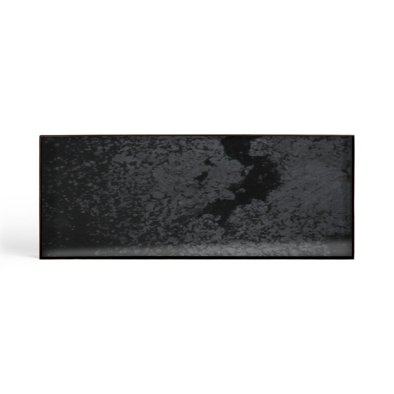 Ethnicraft - Valet Tray Aged Charcoal - Glas, rechteckig, L