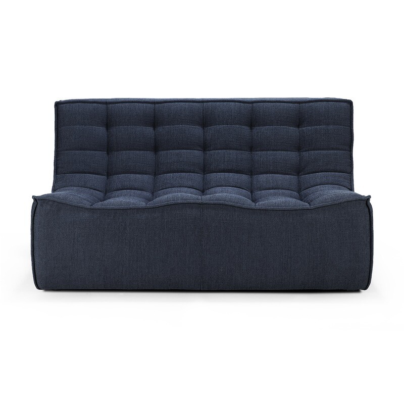 Ethnicraft - N701 Sofa - 2 Sitzer, Graphit, Eco Stoff