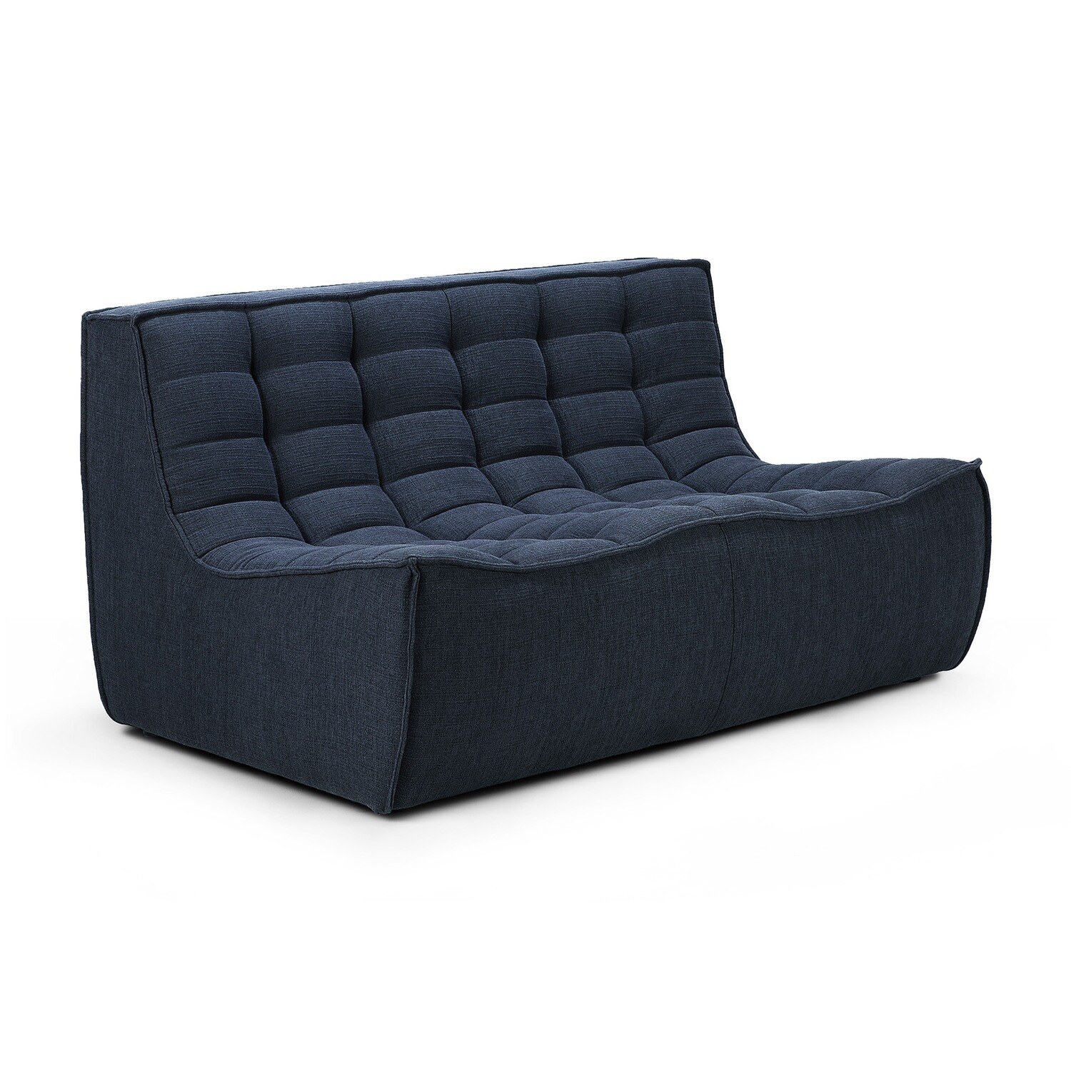 Ethnicraft - N701 Sofa - 2 Sitzer, Graphit, Eco Stoff