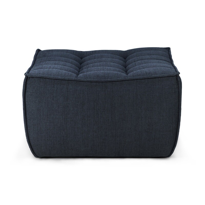 Ethnicraft - N701 Sofa - Polsterhocker, Graphit, Eco Stoff