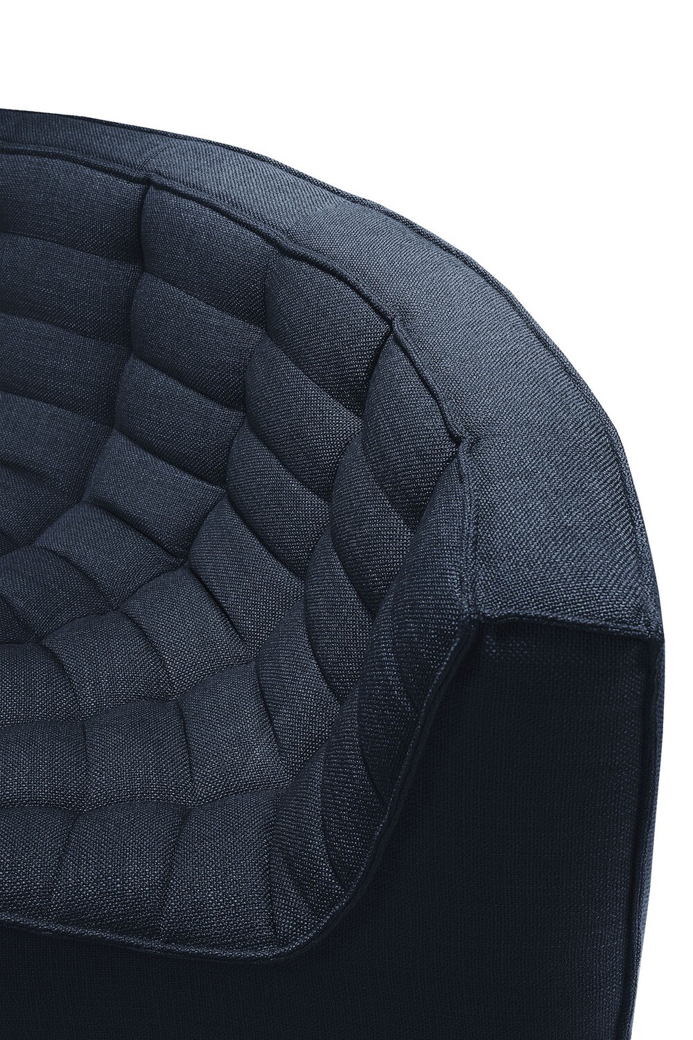 Ethnicraft - N701 Sofa - runde Ecke, Graphit, Eco Stoff