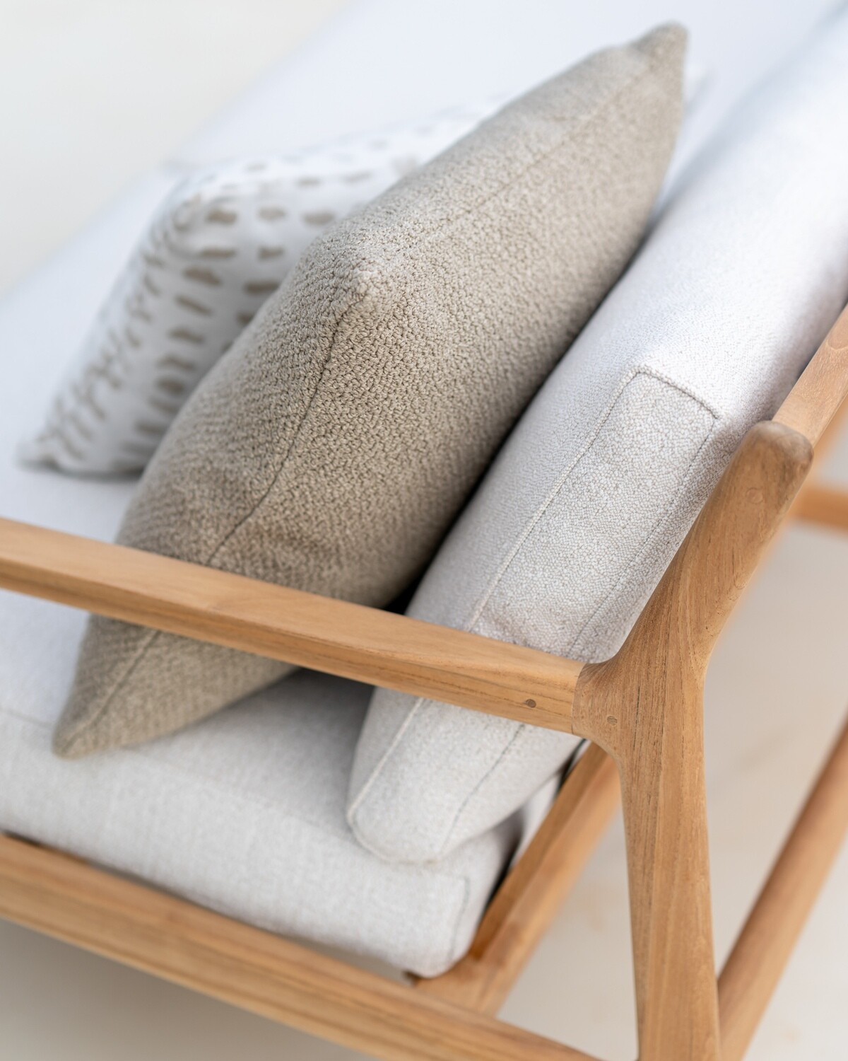 Ethnicraft - Kissen Boucle Outdoor - Hafer