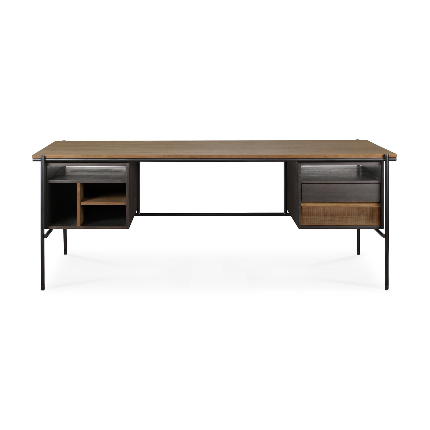 Ethnicraft - Oscar Schreibtisch - Teak, mit 2 Schubladen