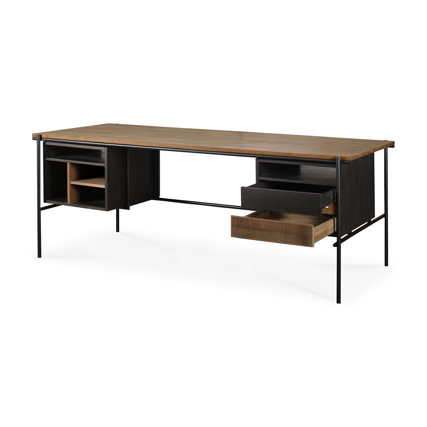 Ethnicraft - Oscar Schreibtisch - Teak, mit 2 Schubladen