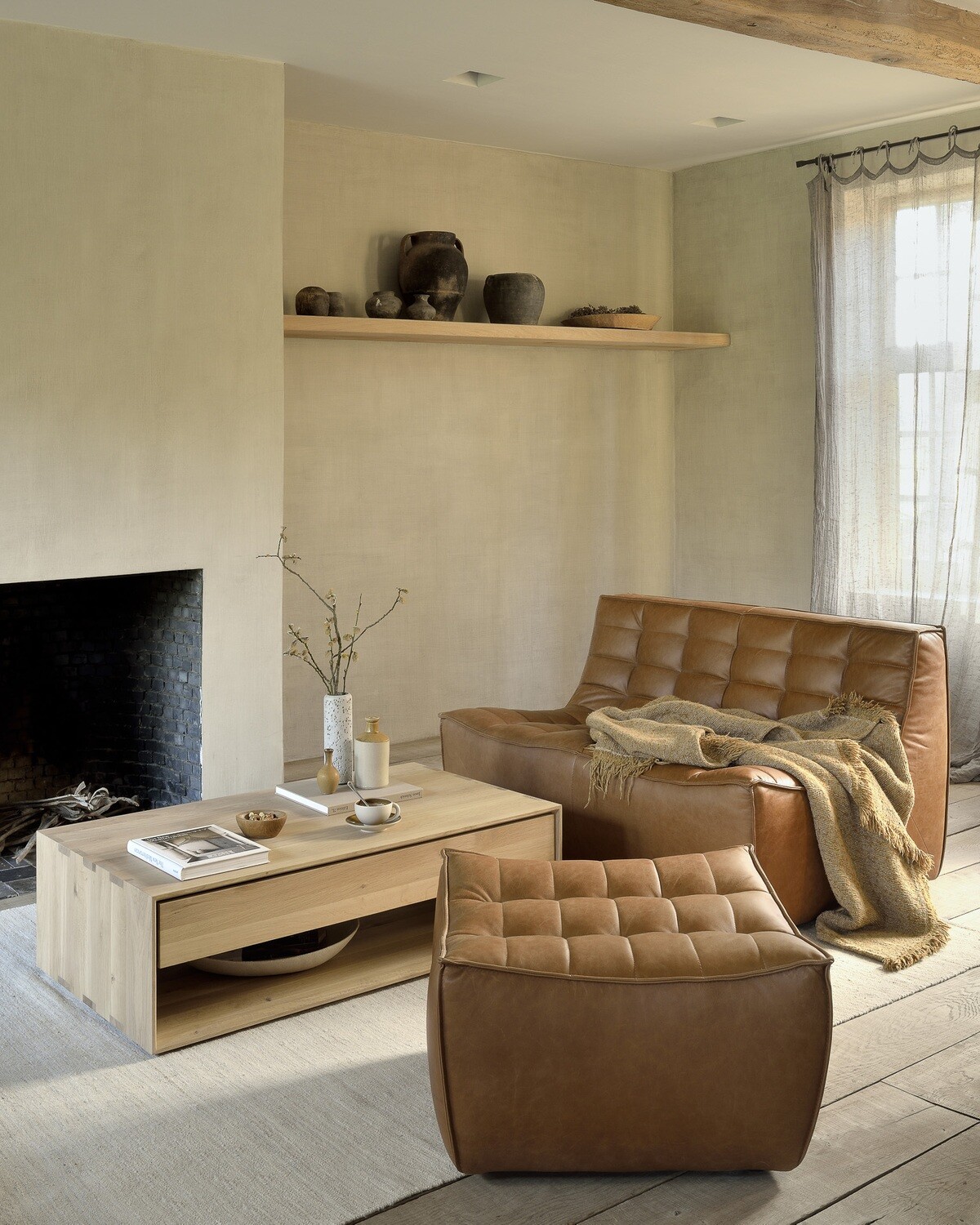 Ethnicraft - N701 Sofa - Polsterhocker, Leder