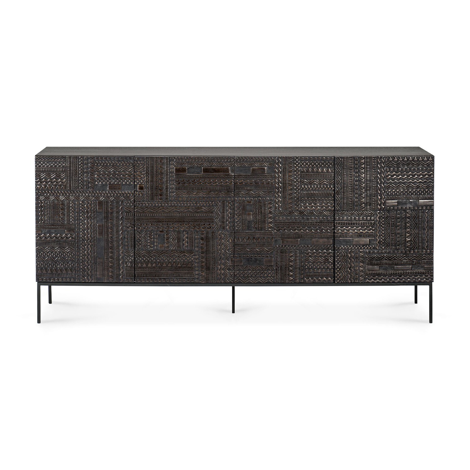 Ethnicraft - Tabwa Anrichte - Teak, Breite: 200cm - 4 Türen