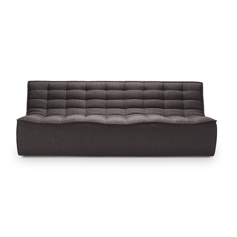 Ethnicraft - N701 Sofa - 3 Sitzer, Dunkelgrau