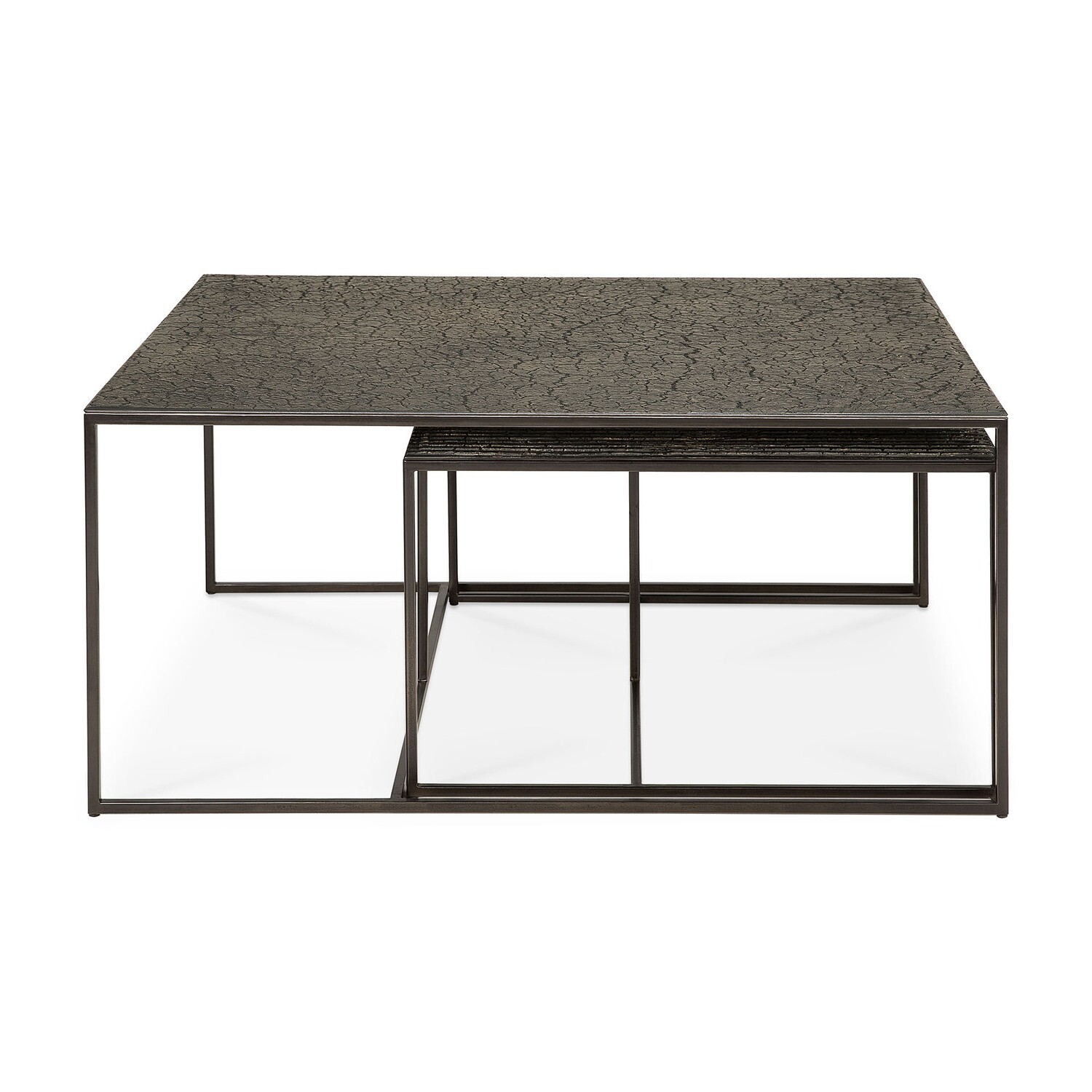Ethnicraft - Pentagon Couchtisch - 2er Set, Whisky