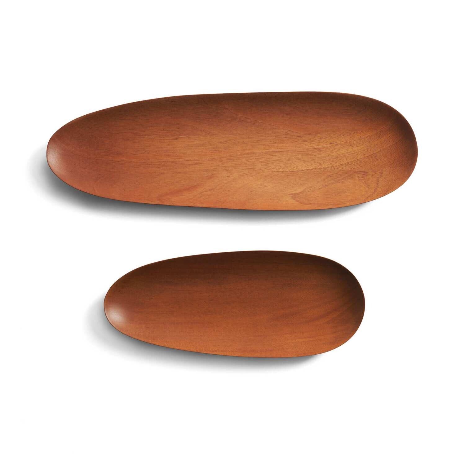Ethnicraft - Thin Schalen - Oval, 2er Set, Holz: Mahagoni