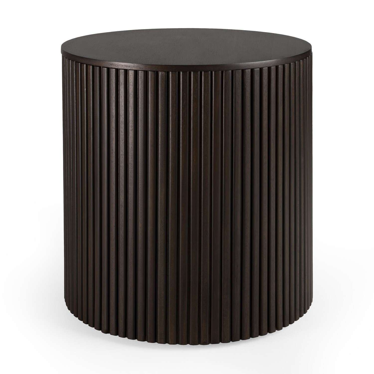Ethnicraft - Roller Max Beistelltisch - Mahagoni, rund