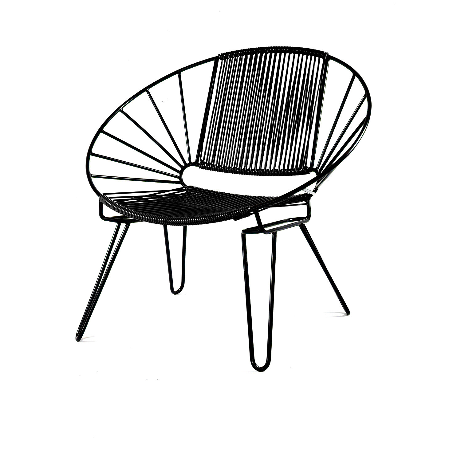 Boqa - Coba Sessel, Farbe Gestell: Weiss, Farbe Bespannung: Schwarz - Noir