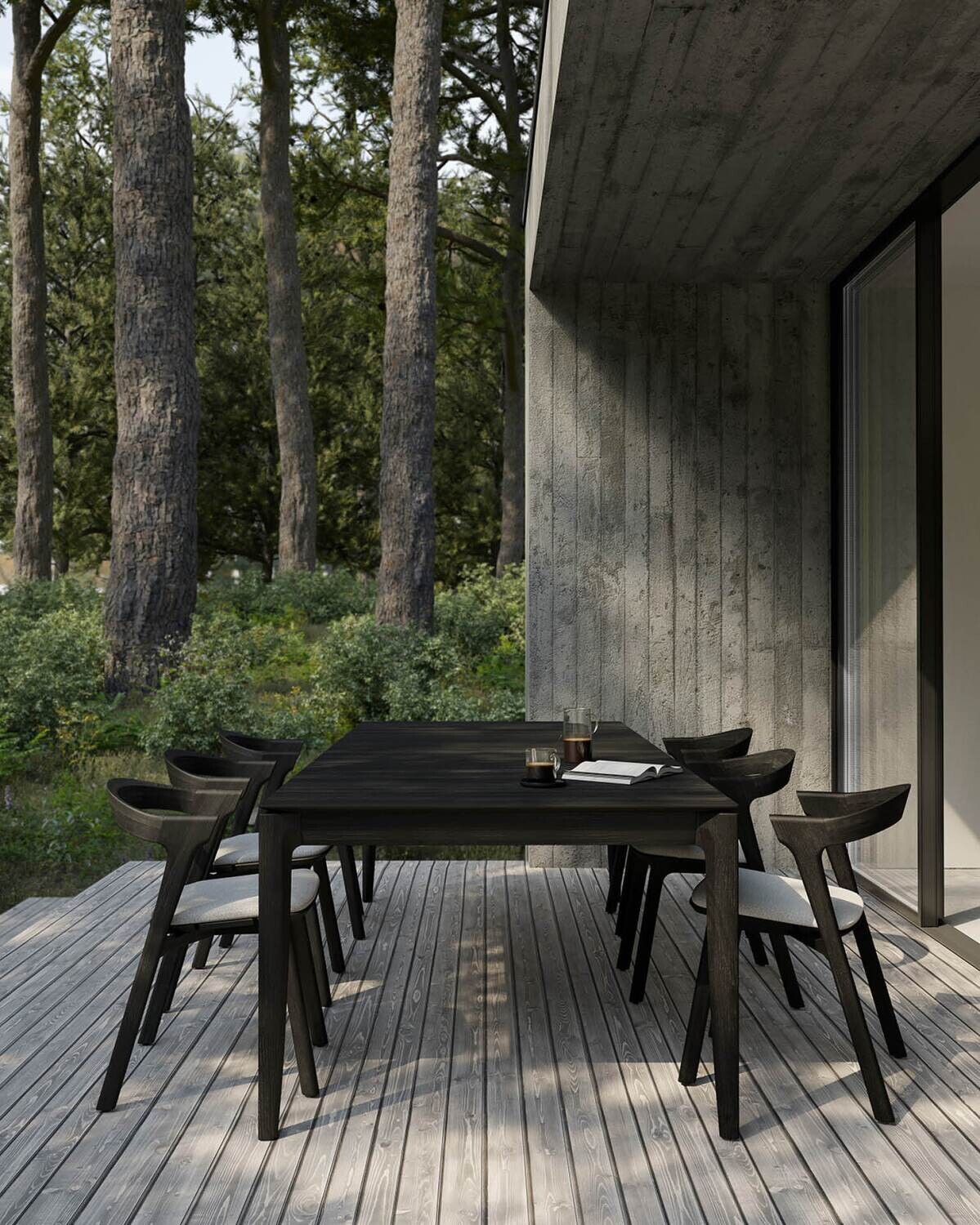 Ethnicraft - Bok Tisch Outdoor - Teak, schwarz