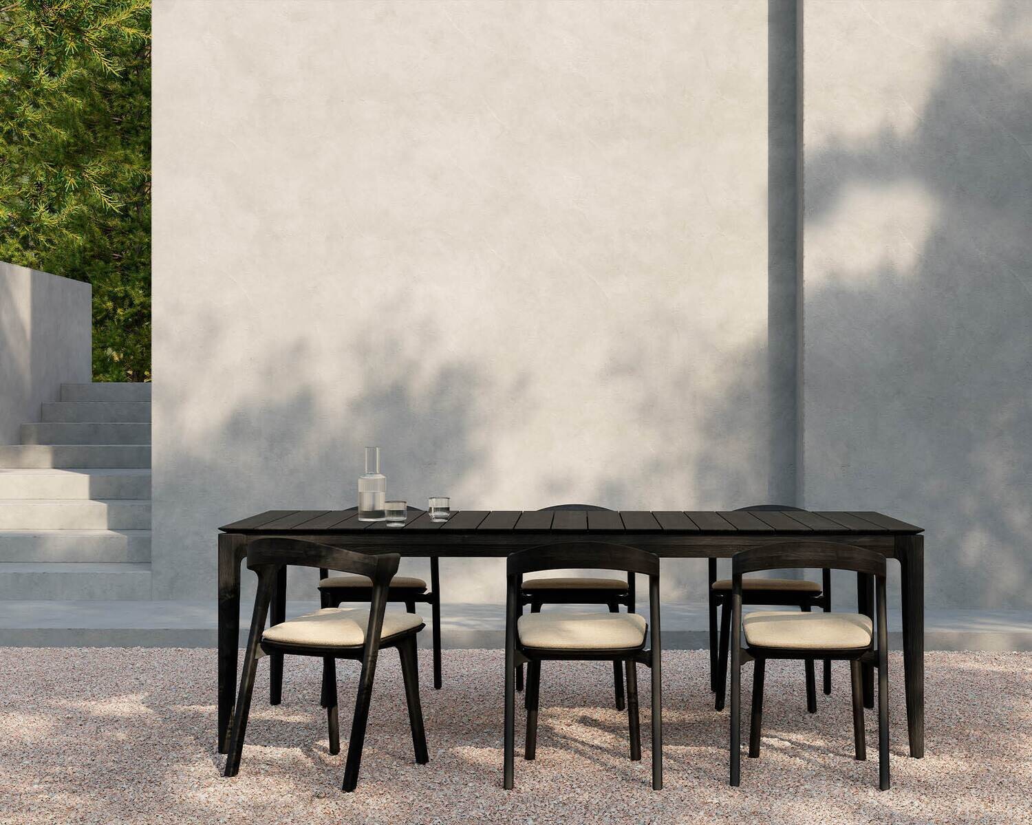 Ethnicraft - Bok Tisch Outdoor - Teak, schwarz