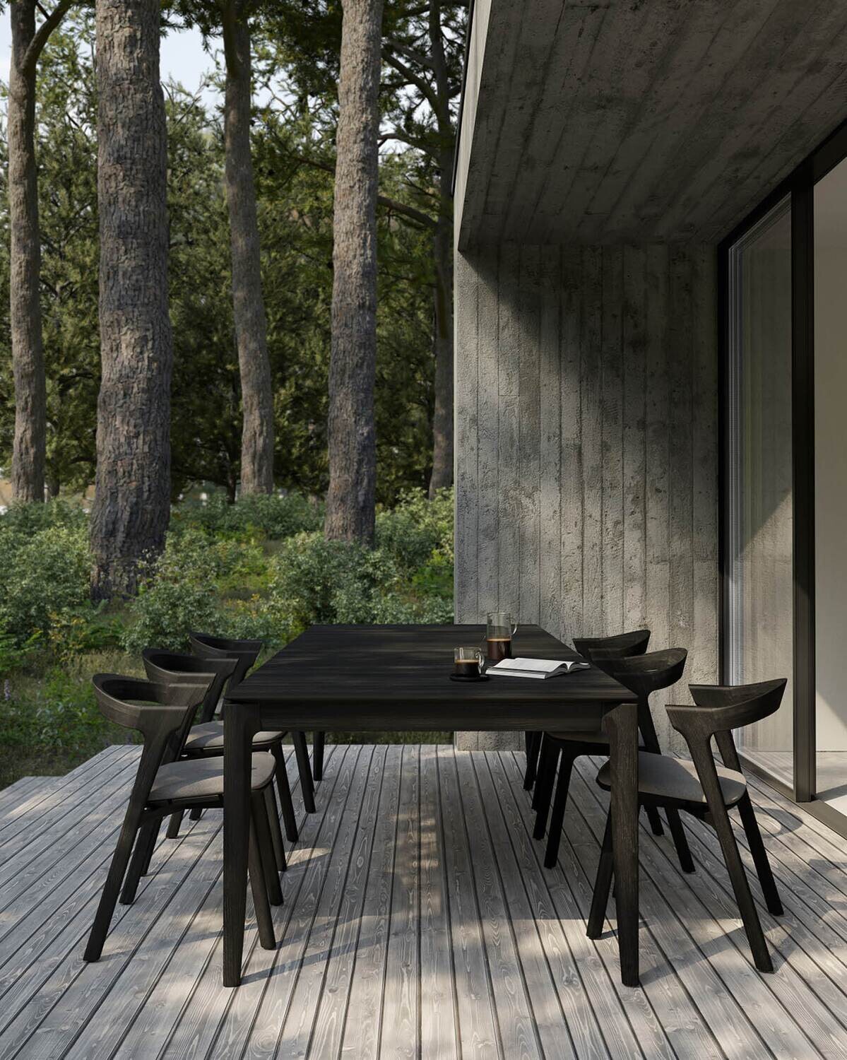 Ethnicraft - Bok Stuhl Outdoor - Teak, schwarz