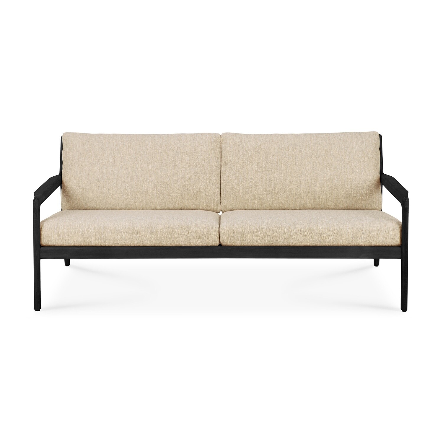 Ethnicraft - Jack Sofa Outdoor 2 Sitzer - Teak, schwarz