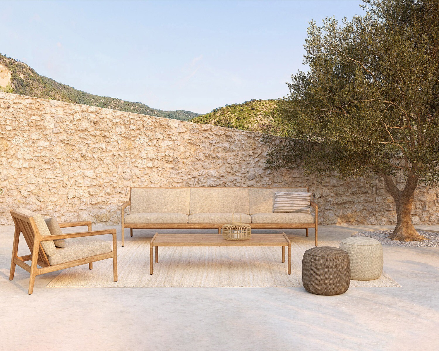 Ethnicraft - Jack Sofa Outdoor 3 Sitzer - Teak