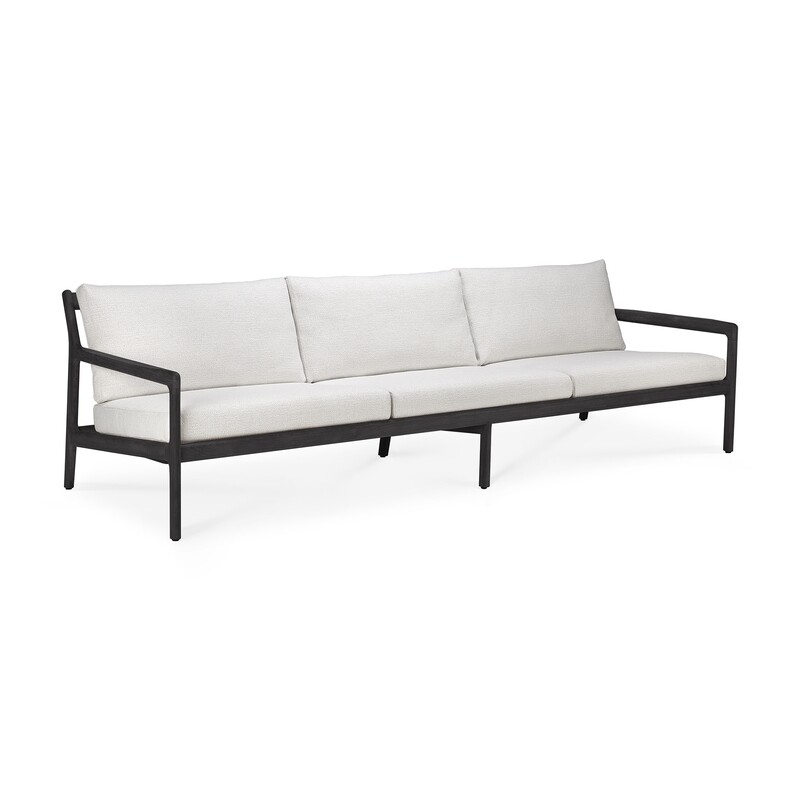 Ethnicraft - Jack Canapé Outdoor 3 places - Teak, noir