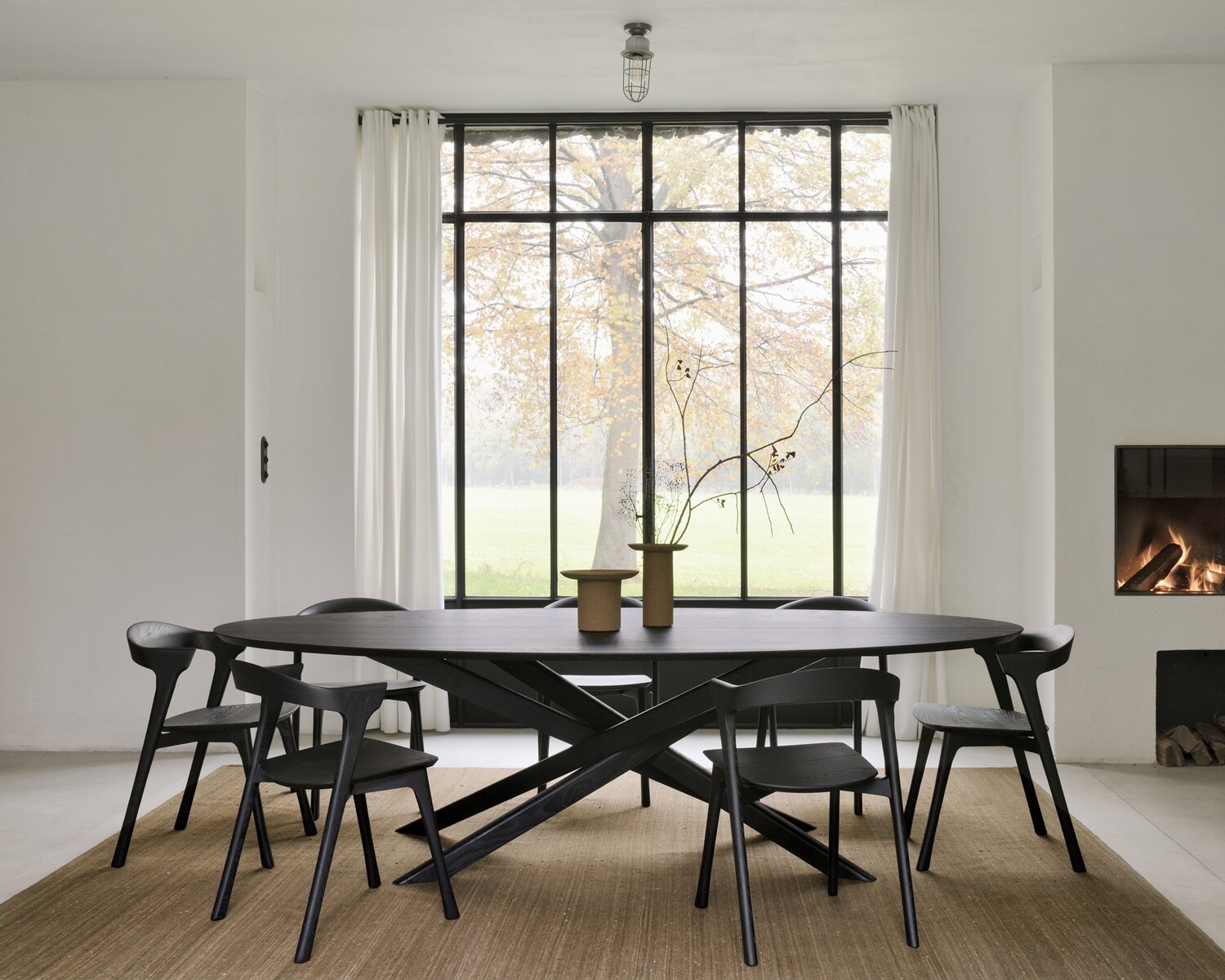 Ethnicraft - Mikado Table - chêne noir, ovale