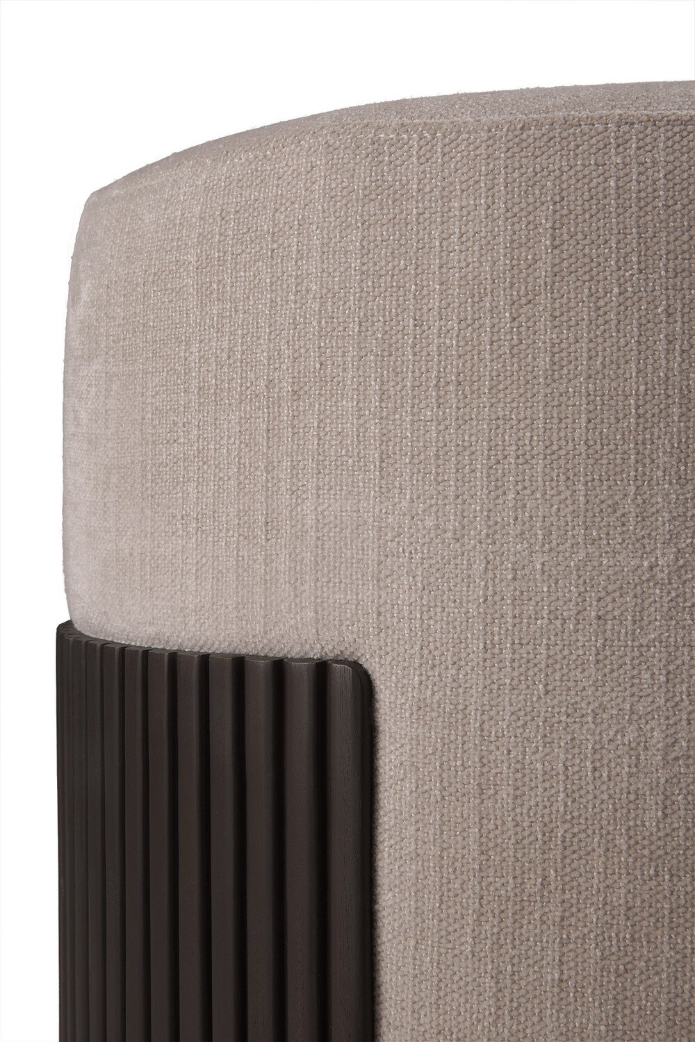 Ethnicraft - Roller Max Hocker klein - Mahagoni, Stoff