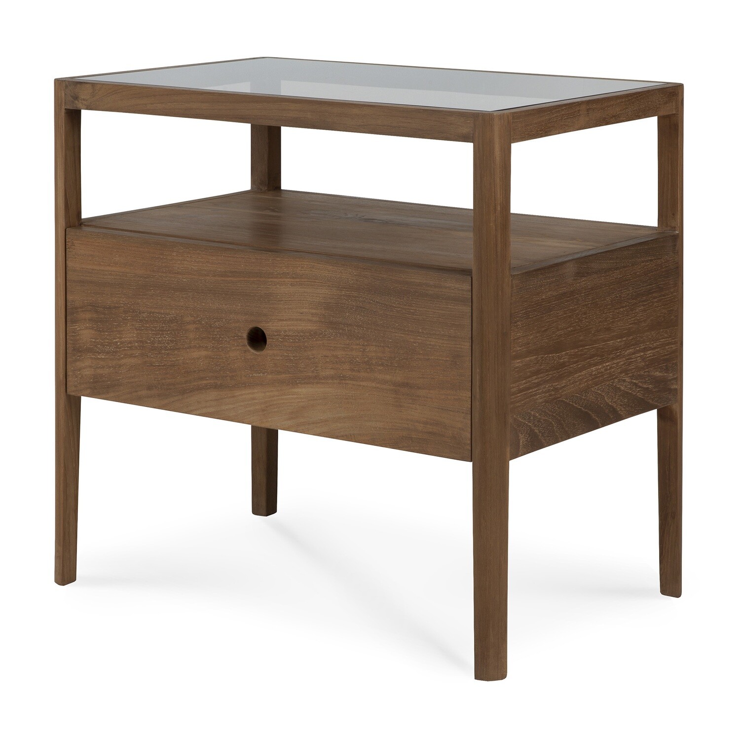 (Sale) Spindle Nachttisch - Teak