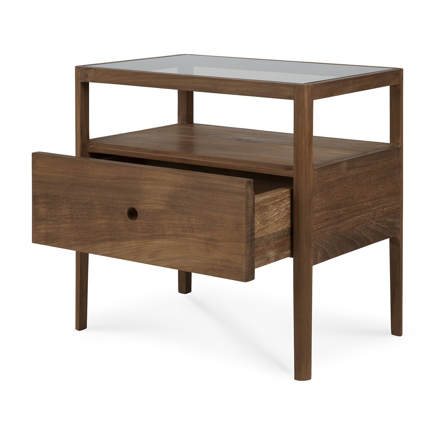 (Sale) Spindle Nachttisch - Teak