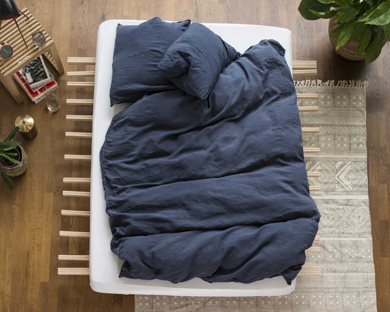 Lavie - Linus Bettwäsche - Leinen, Indigo