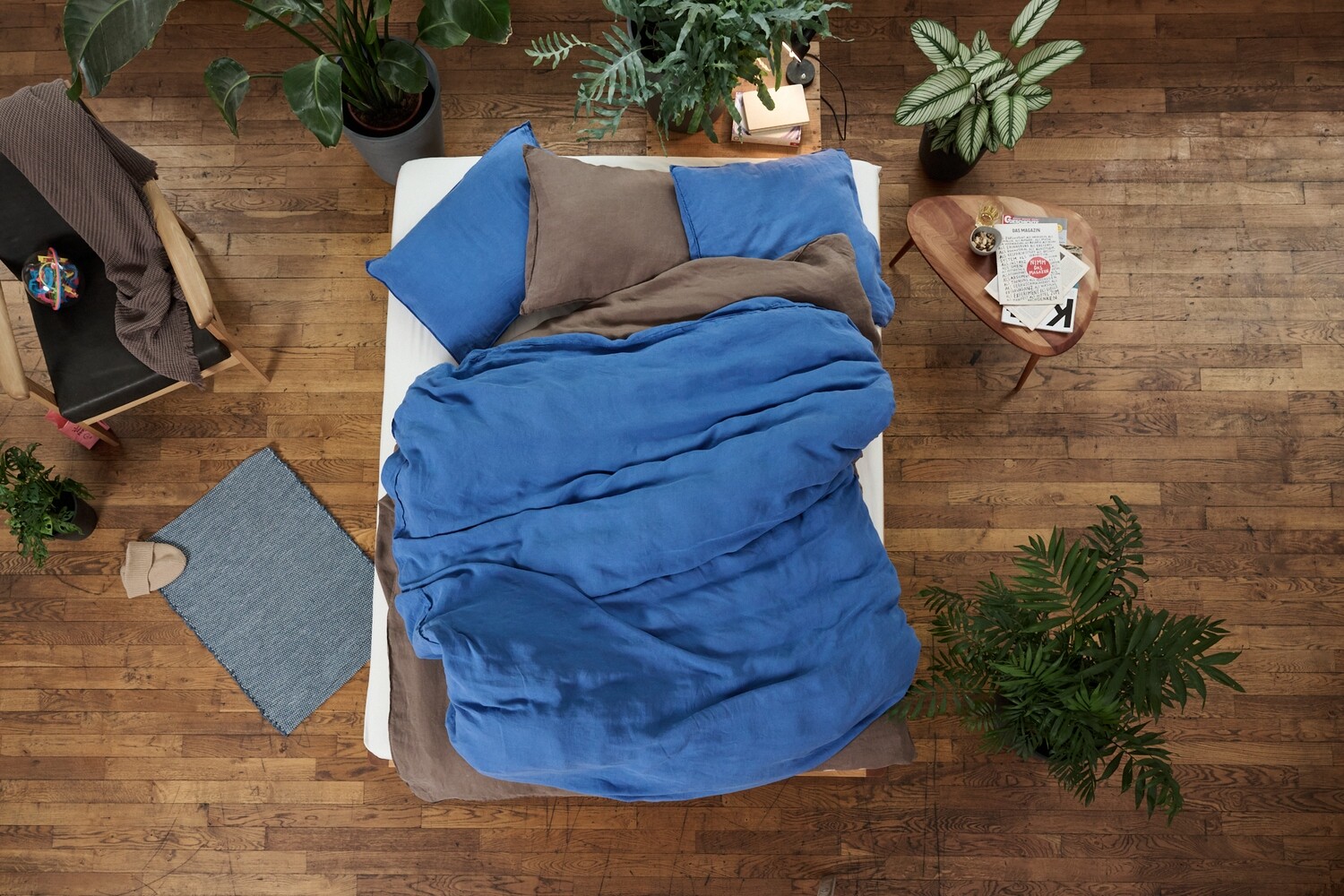Lavie - Lotta Bettwäsche - Hanf, Royal blue