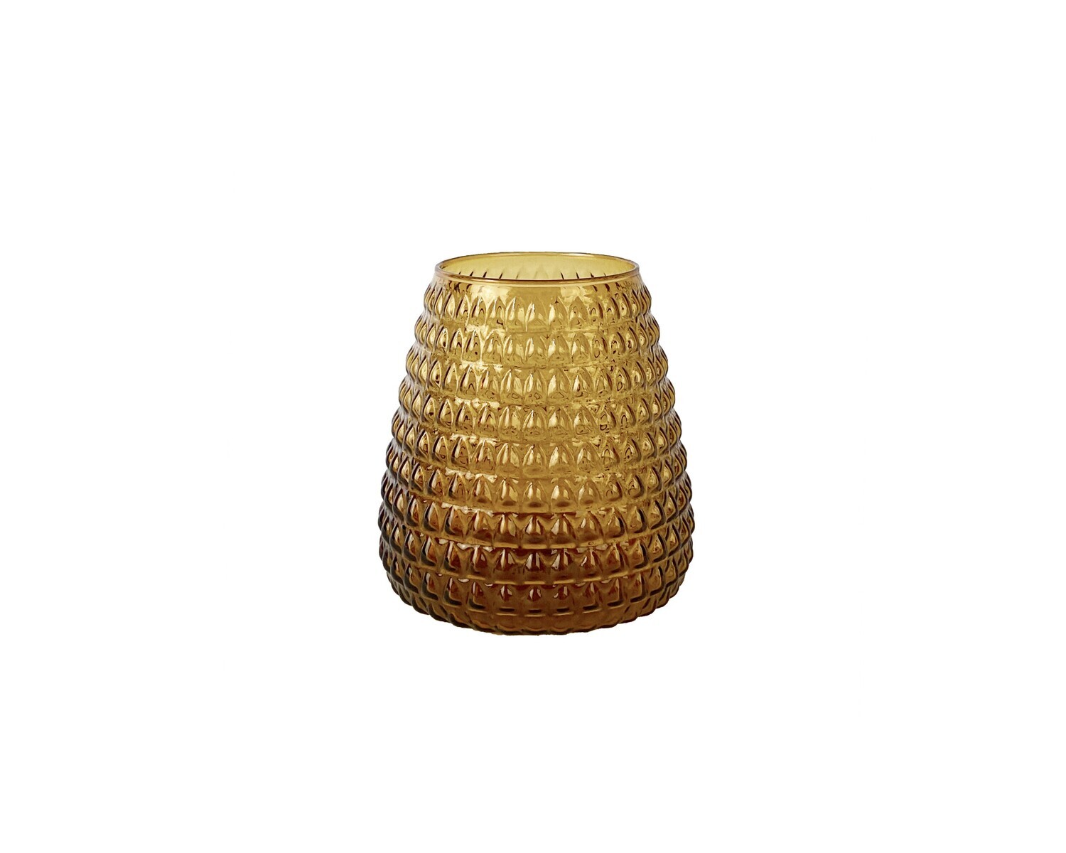 XLBoom - DIM Vase - Scale, Amber, Grösse: S - (D) 15cm x (H) 16.5cm